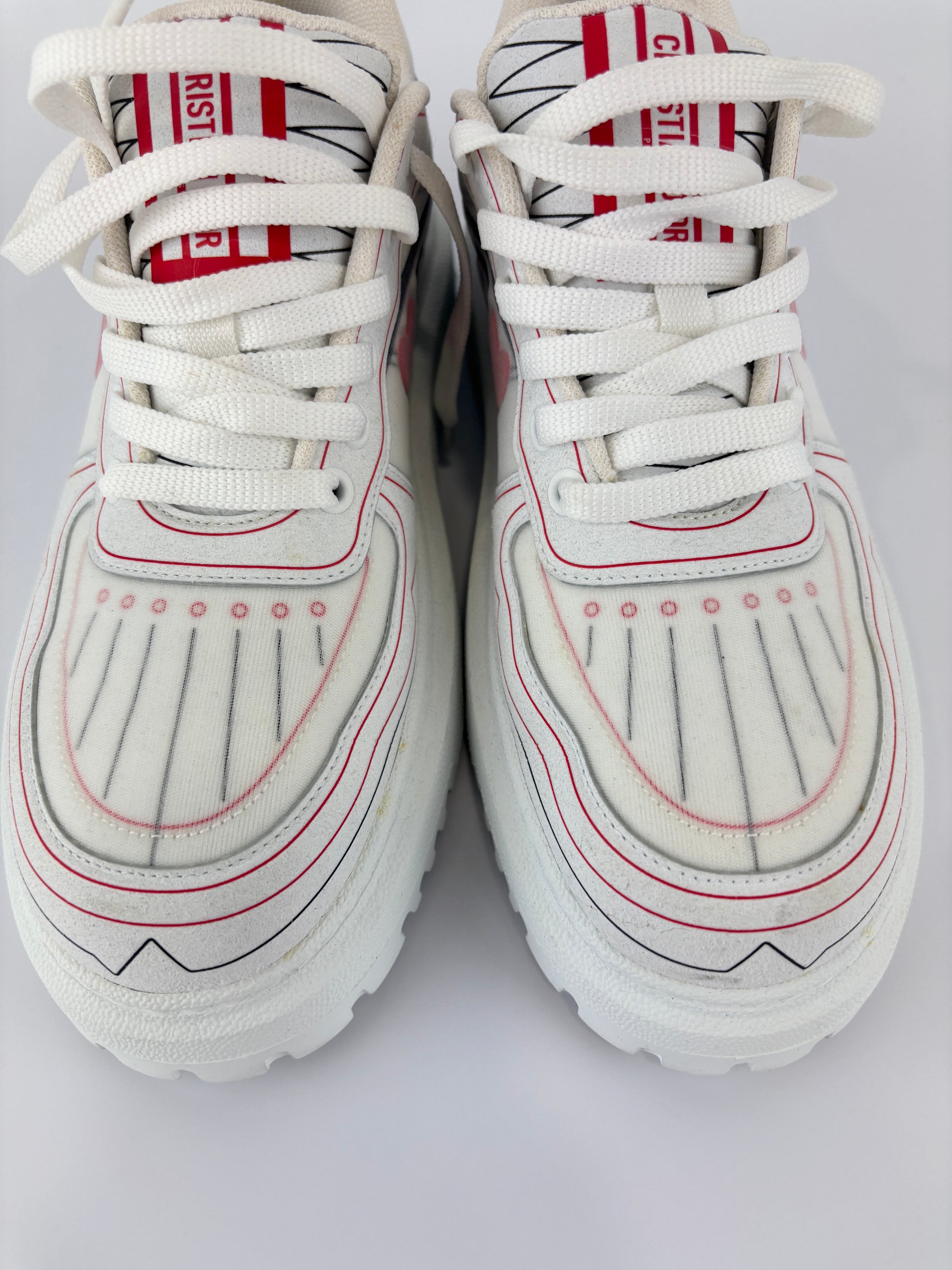 Dioramour Dior Addict Sneakers in Calfskin and Technical Fabric Size 38