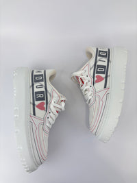 Dioramour Dior Addict Sneakers in Calfskin and Technical Fabric Size 38