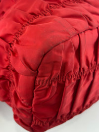 Tessuto Gaufre Nylon Tote in Red