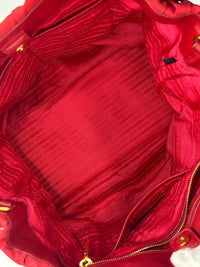 Tessuto Gaufre Nylon Tote in Red