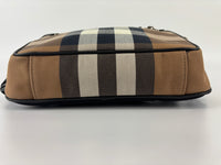 Check Cotton Canvas and Leather Paddy Compact Bum Bag