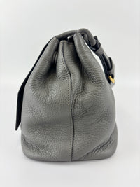 1BD052 Vitello Daino Leather Shoulder Bag Marmo Grey