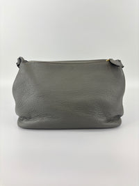 1BD052 Vitello Daino Leather Shoulder Bag Marmo Grey