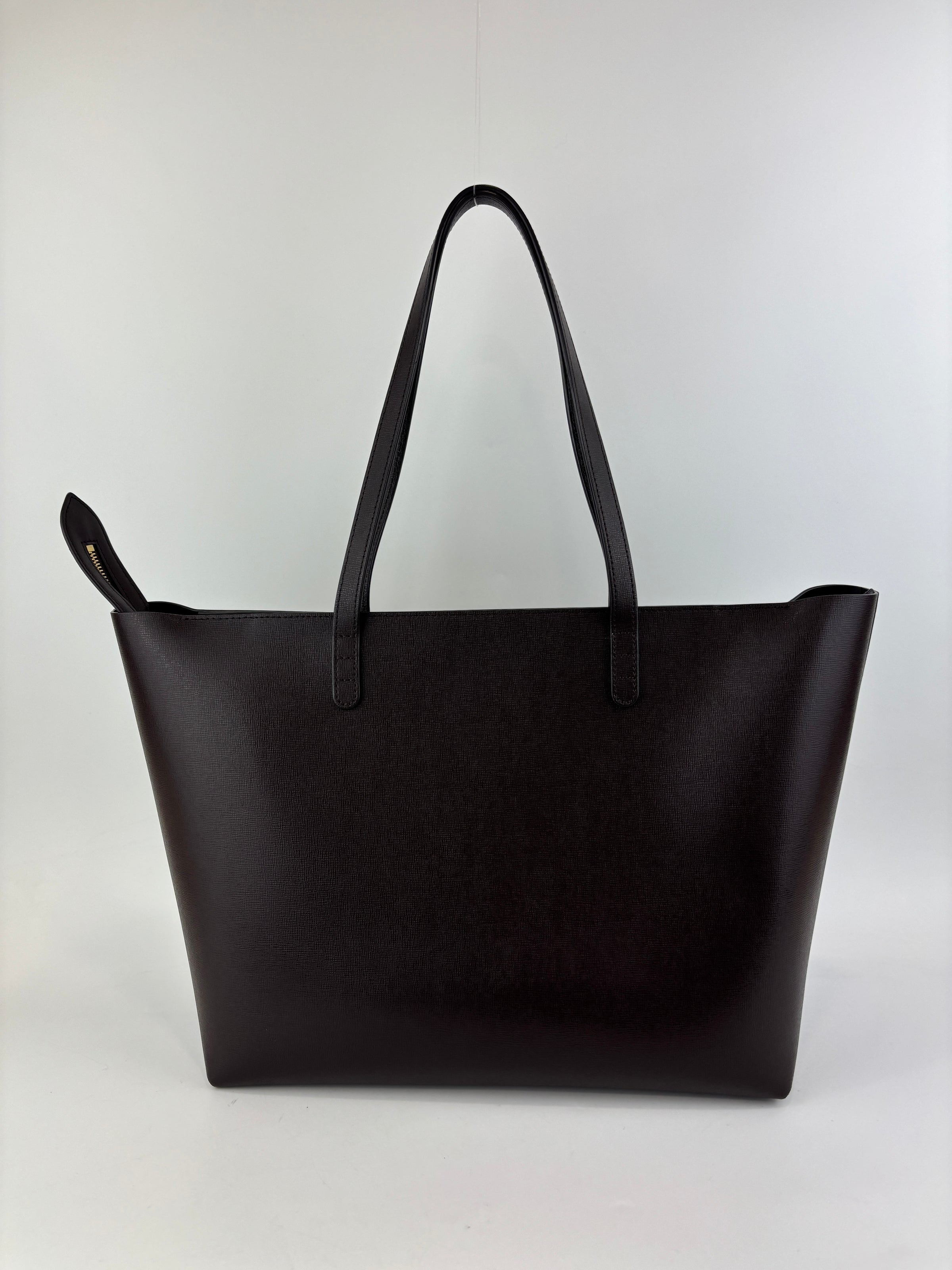 Small Zip Tote Bag in Mocha