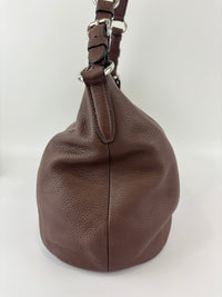 BR5096 Vitello Phenix Leather Hobo Bag Bruciato Brown
