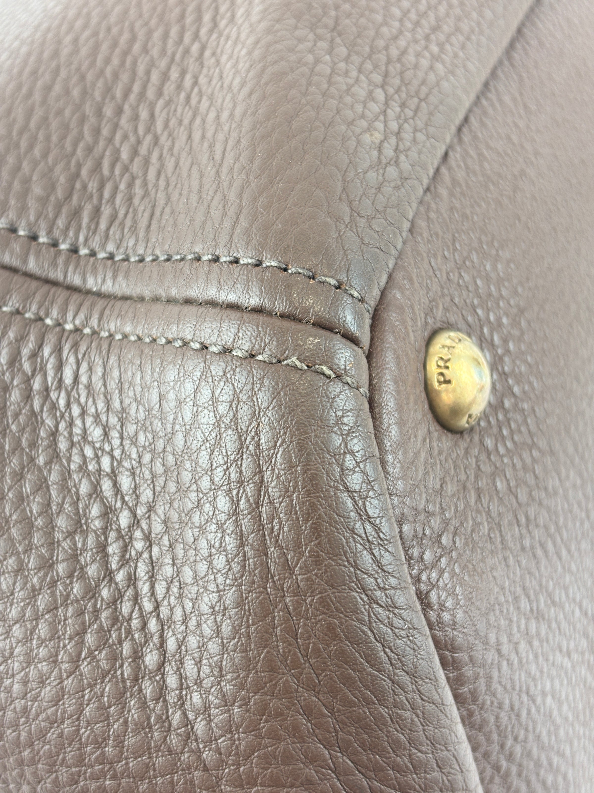 BR5096 Vitello Phenix Leather Hobo Bag Bruciato Brown