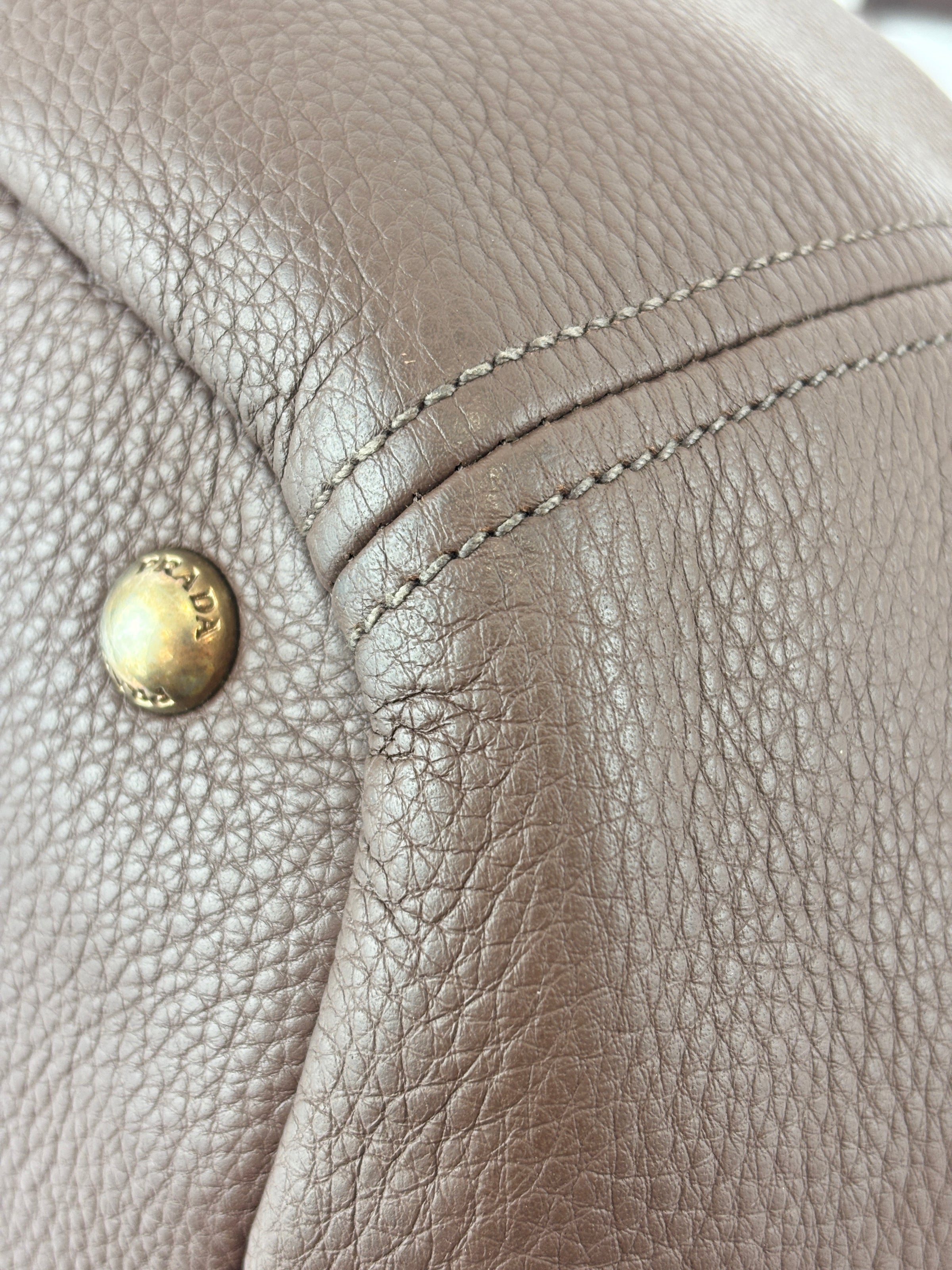 BR5096 Vitello Phenix Leather Hobo Bag Bruciato Brown