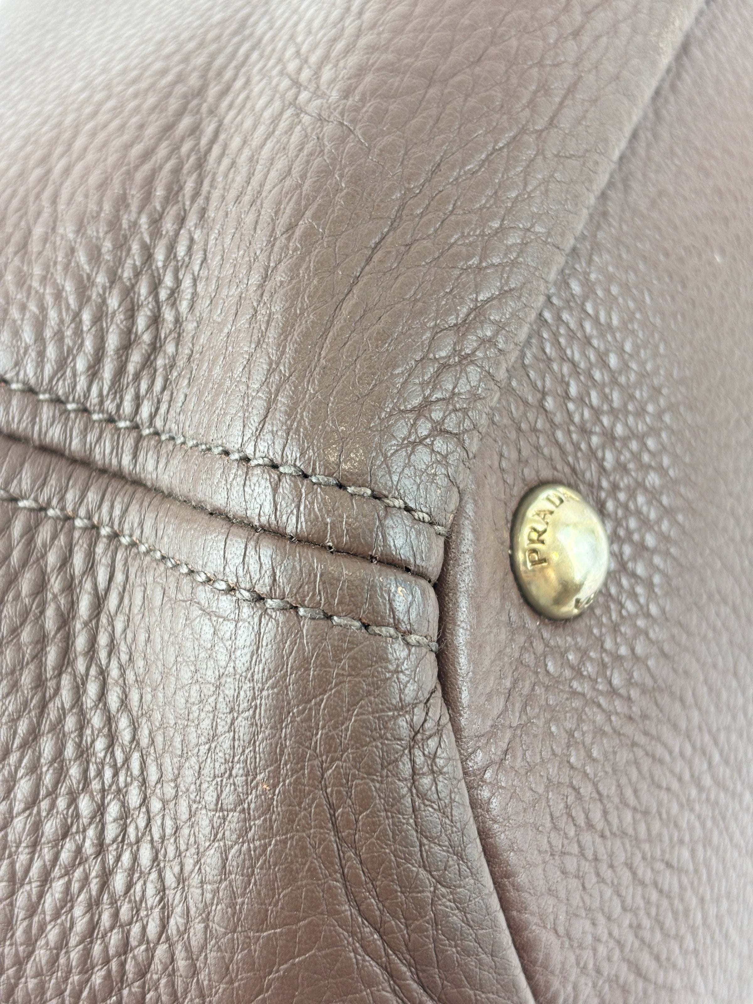 BR5096 Vitello Phenix Leather Hobo Bag Bruciato Brown