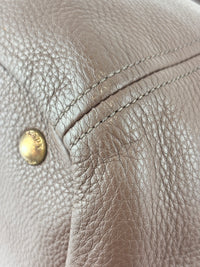 BR5096 Vitello Phenix Leather Hobo Bag Bruciato Brown