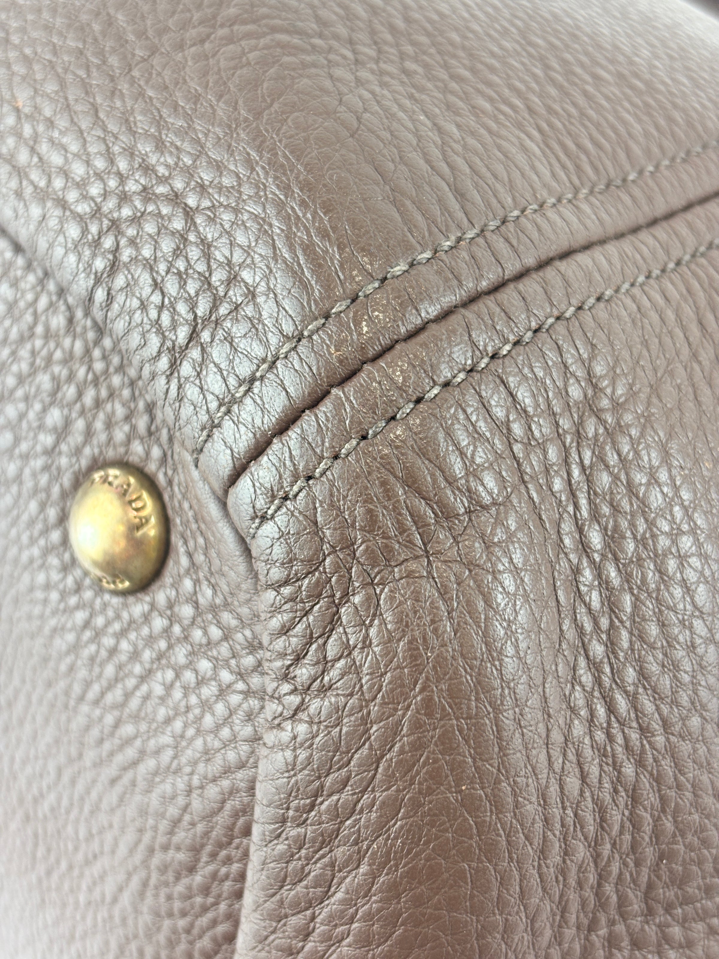 BR5096 Vitello Phenix Leather Hobo Bag Bruciato Brown