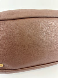 BR5096 Vitello Phenix Leather Hobo Bag Bruciato Brown