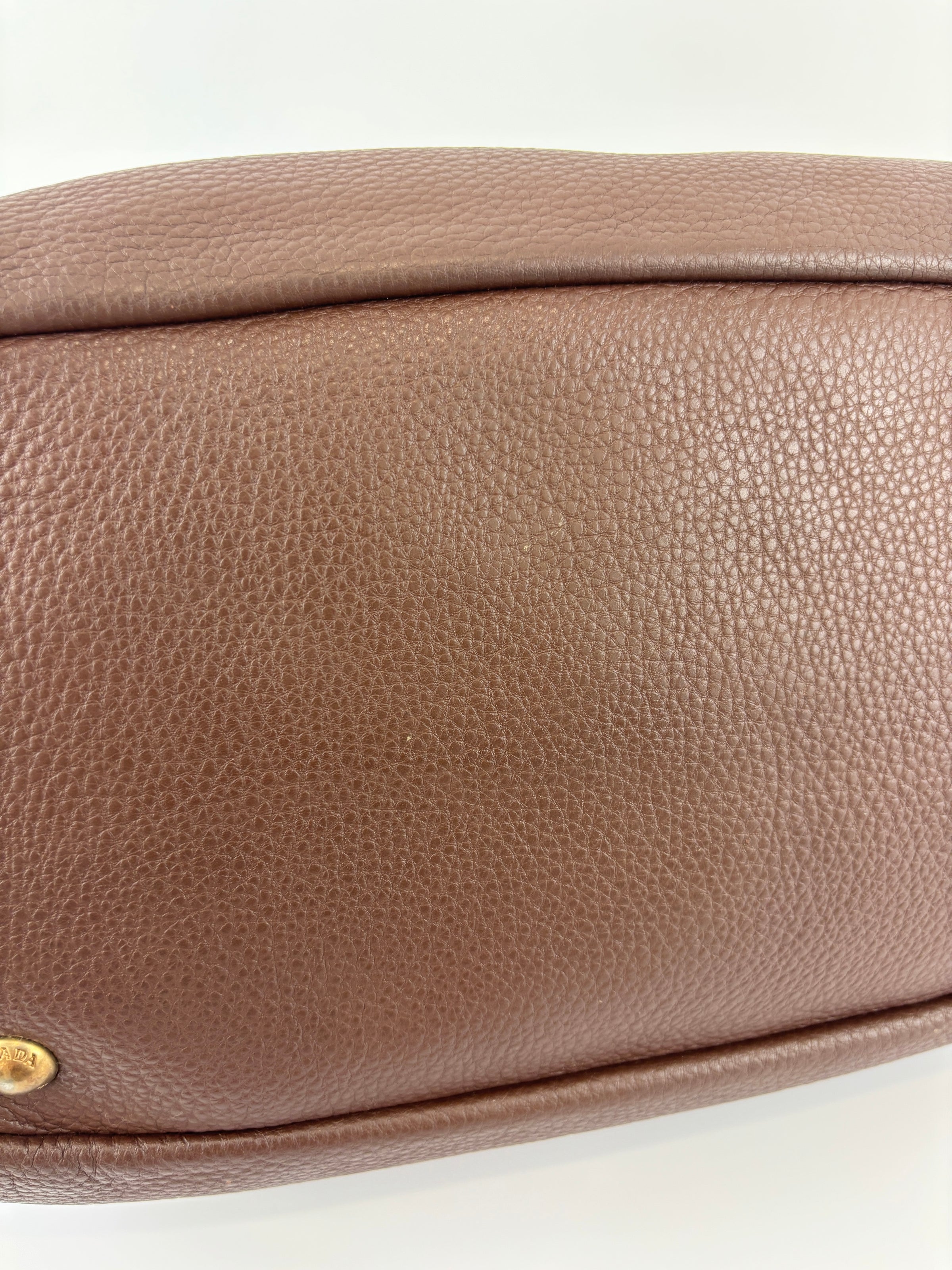 BR5096 Vitello Phenix Leather Hobo Bag Bruciato Brown