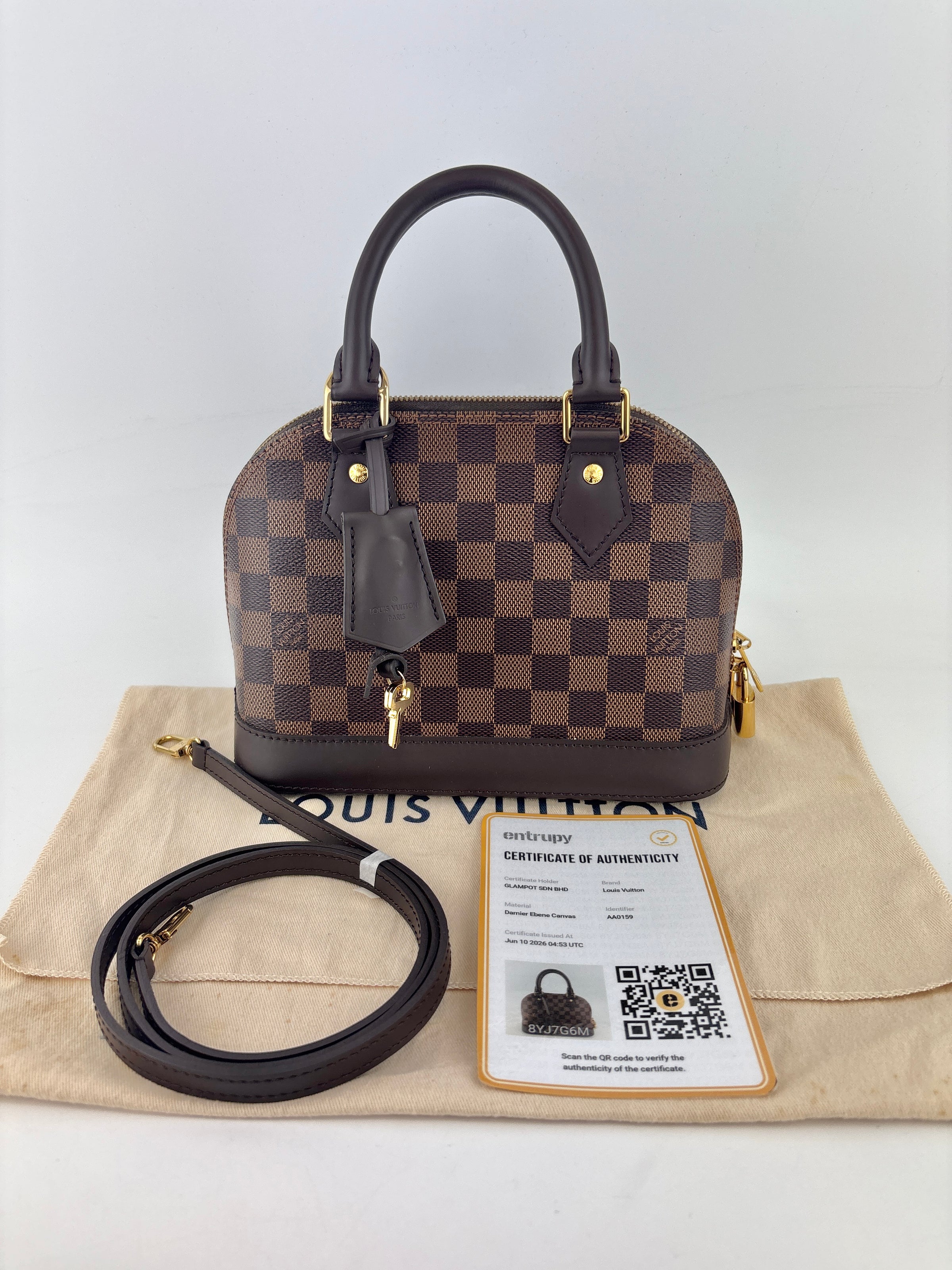 Louis Vuitton Alma BB Damier Ebene Bag
