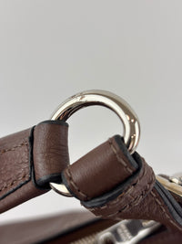 BR5096 Vitello Phenix Leather Hobo Bag Bruciato Brown