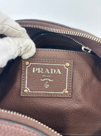 BR5096 Vitello Phenix Leather Hobo Bag Bruciato Brown