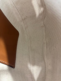5BC177 Logo-Plaque Sacca in Pelle Fine Calf Leather Hobo Bag Cognac