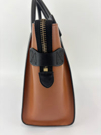 Micro Luggage Smooth Calfskin Tricolor Black / Caramel / Khaki