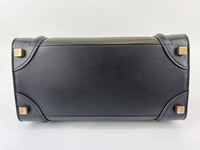 Micro Luggage Smooth Calfskin Tricolor Black / Caramel / Khaki