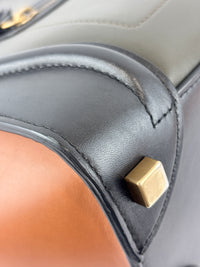 Micro Luggage Smooth Calfskin Tricolor Black / Caramel / Khaki