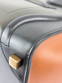 Micro Luggage Smooth Calfskin Tricolor Black / Caramel / Khaki