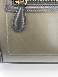 Micro Luggage Smooth Calfskin Tricolor Black / Caramel / Khaki