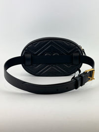 Black GG Marmont Matelasse Leather Large Belt Bag Size 75cm / 30”