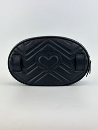 Black GG Marmont Matelasse Leather Large Belt Bag Size 75cm / 30”
