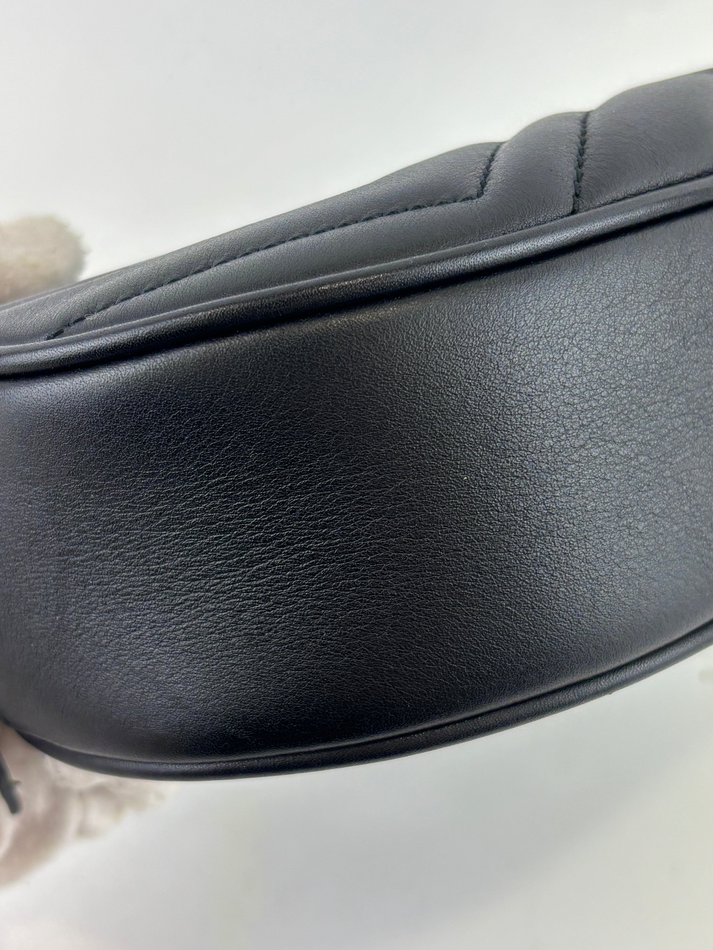 Black GG Marmont Matelasse Leather Large Belt Bag Size 75cm / 30”