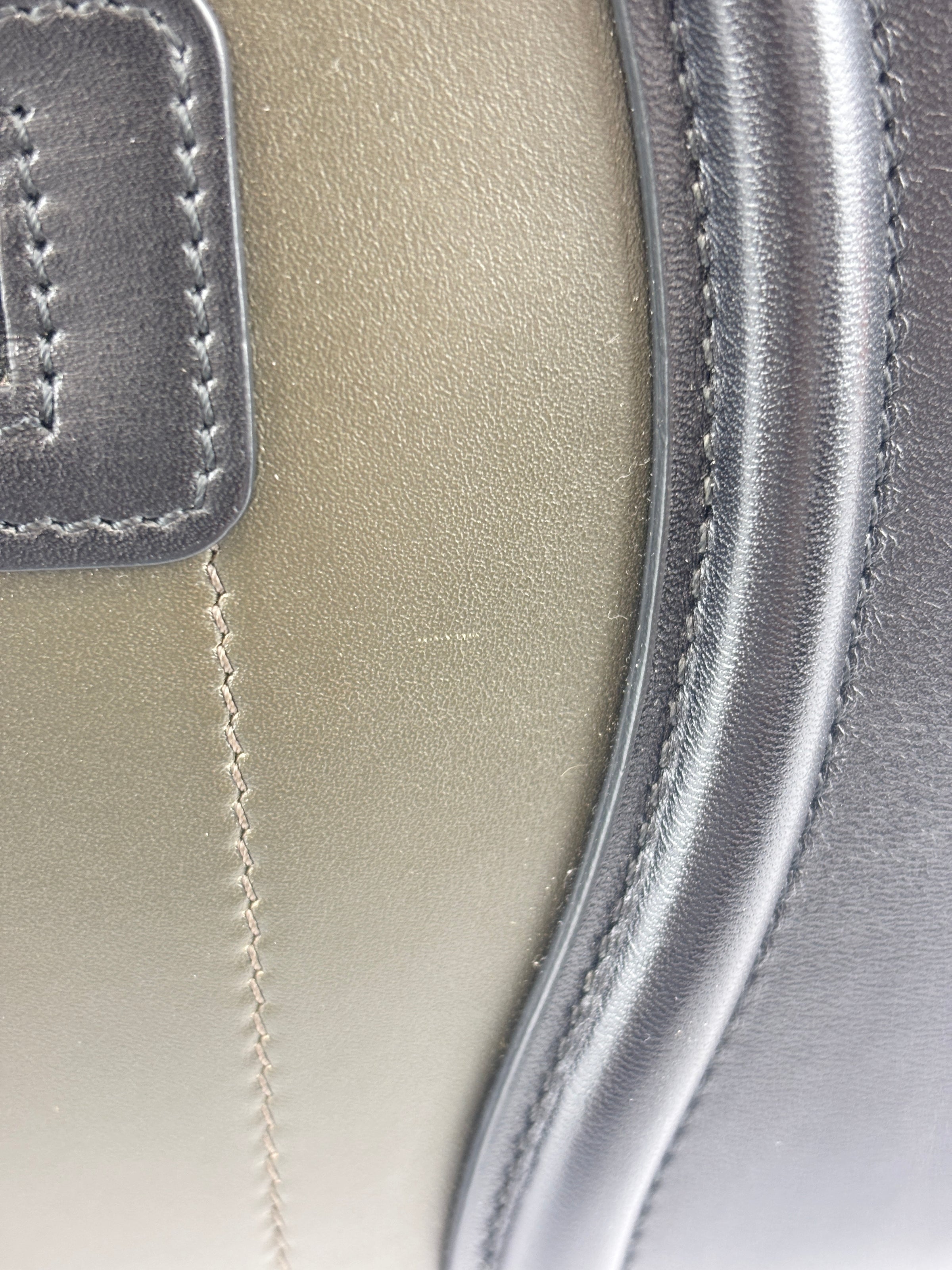 Micro Luggage Smooth Calfskin Tricolor Black / Caramel / Khaki