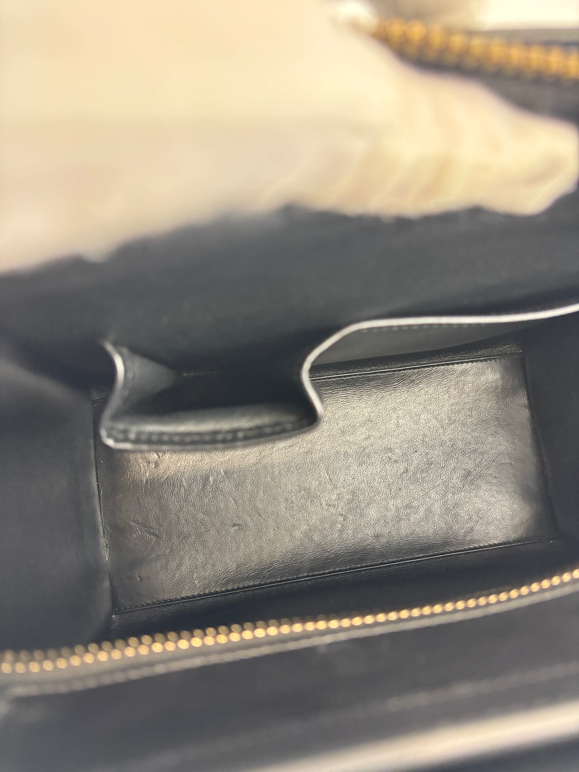 Micro Luggage Smooth Calfskin Tricolor Black / Caramel / Khaki