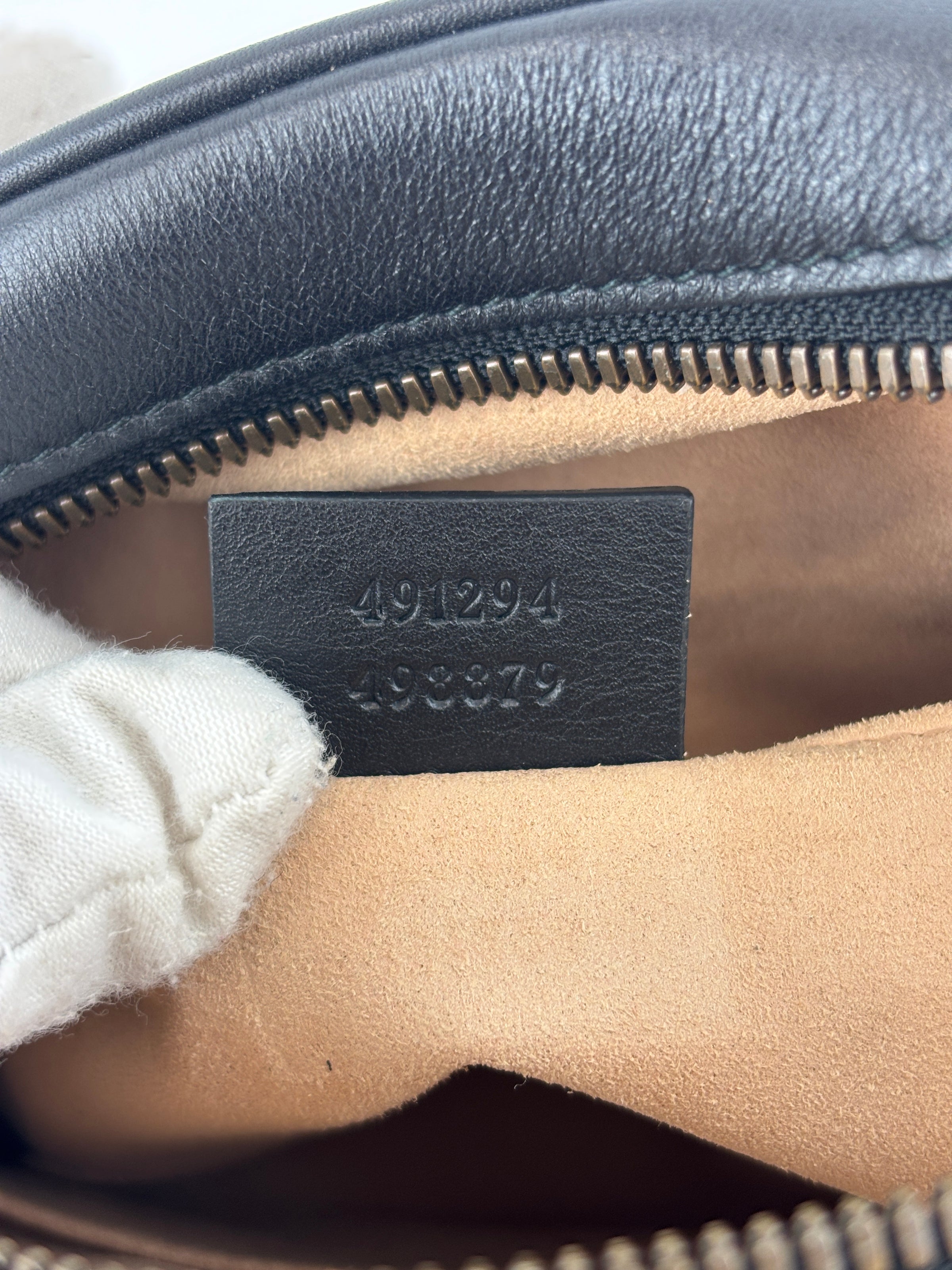 Black GG Marmont Matelasse Leather Large Belt Bag Size 75cm / 30”