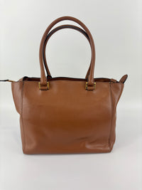 1BG227 Glace Calf Leather Tote Cognac