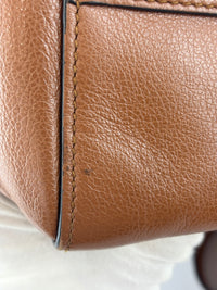 1BG227 Glace Calf Leather Tote Cognac