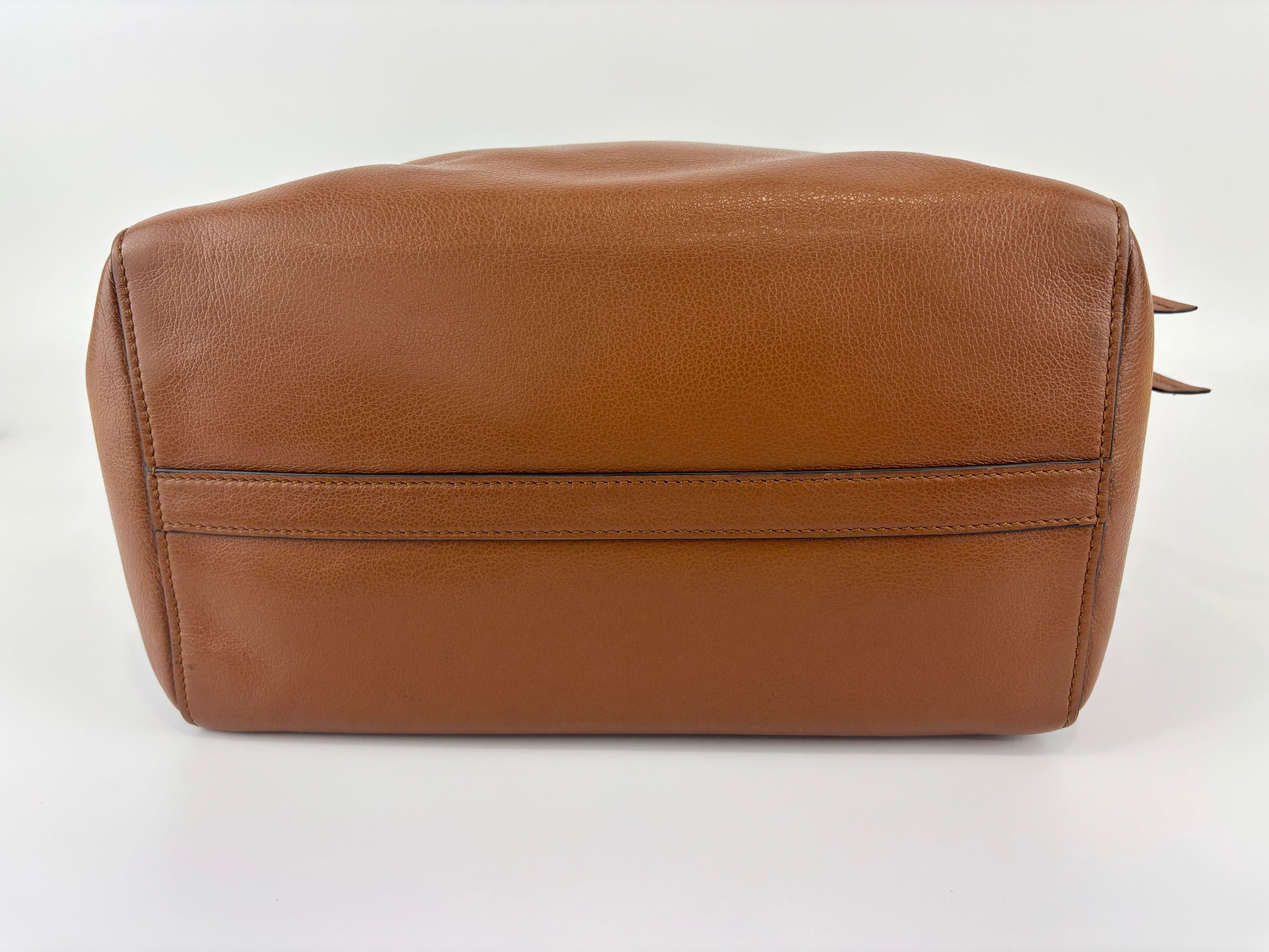 1BG227 Glace Calf Leather Tote Cognac