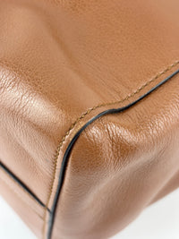 1BG227 Glace Calf Leather Tote Cognac