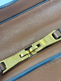 1BG227 Glace Calf Leather Tote Cognac