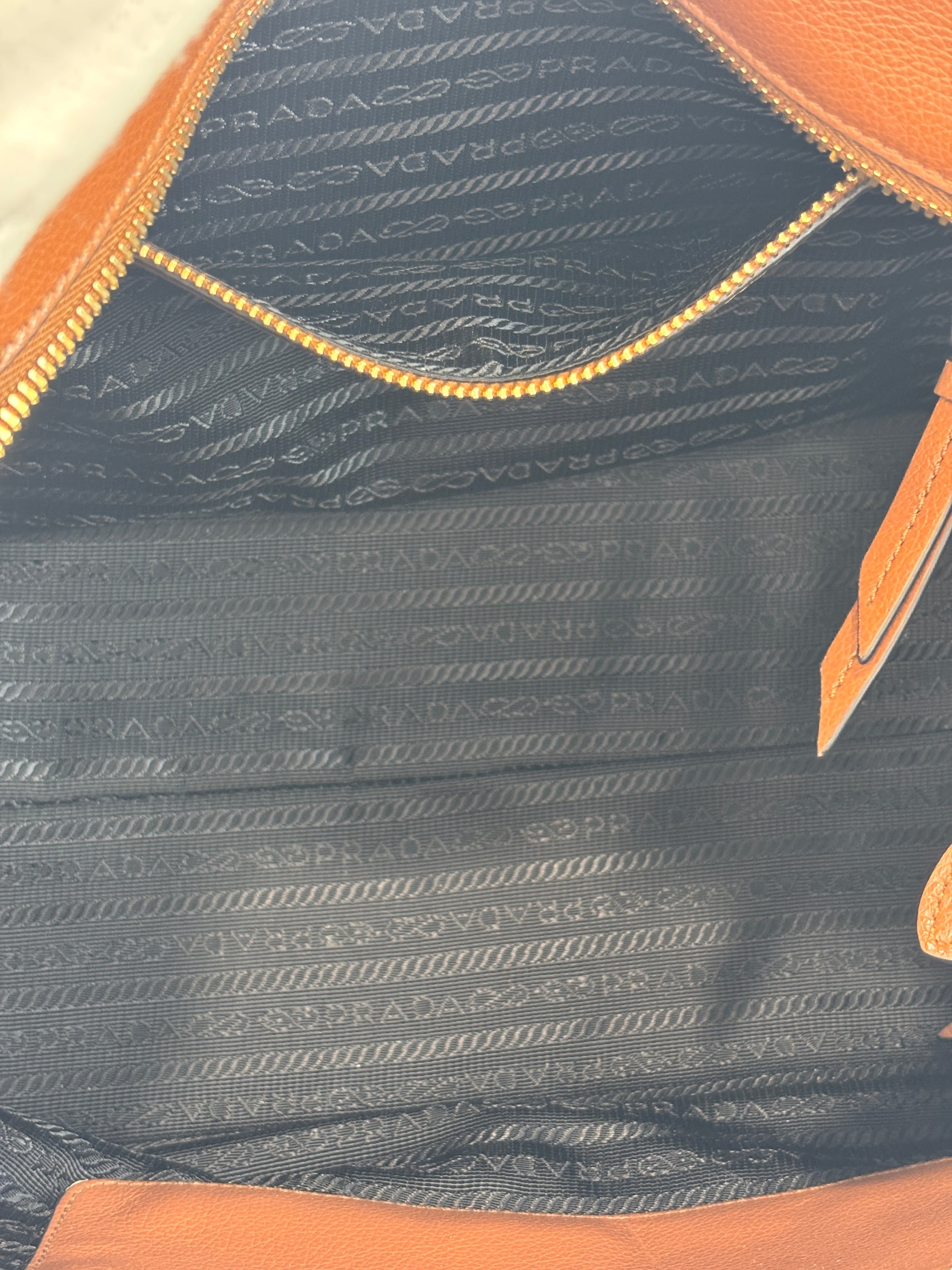 1BG227 Glace Calf Leather Tote Cognac