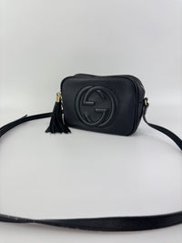 Soho Disco Crossbody Bag Black Pebbled Leather