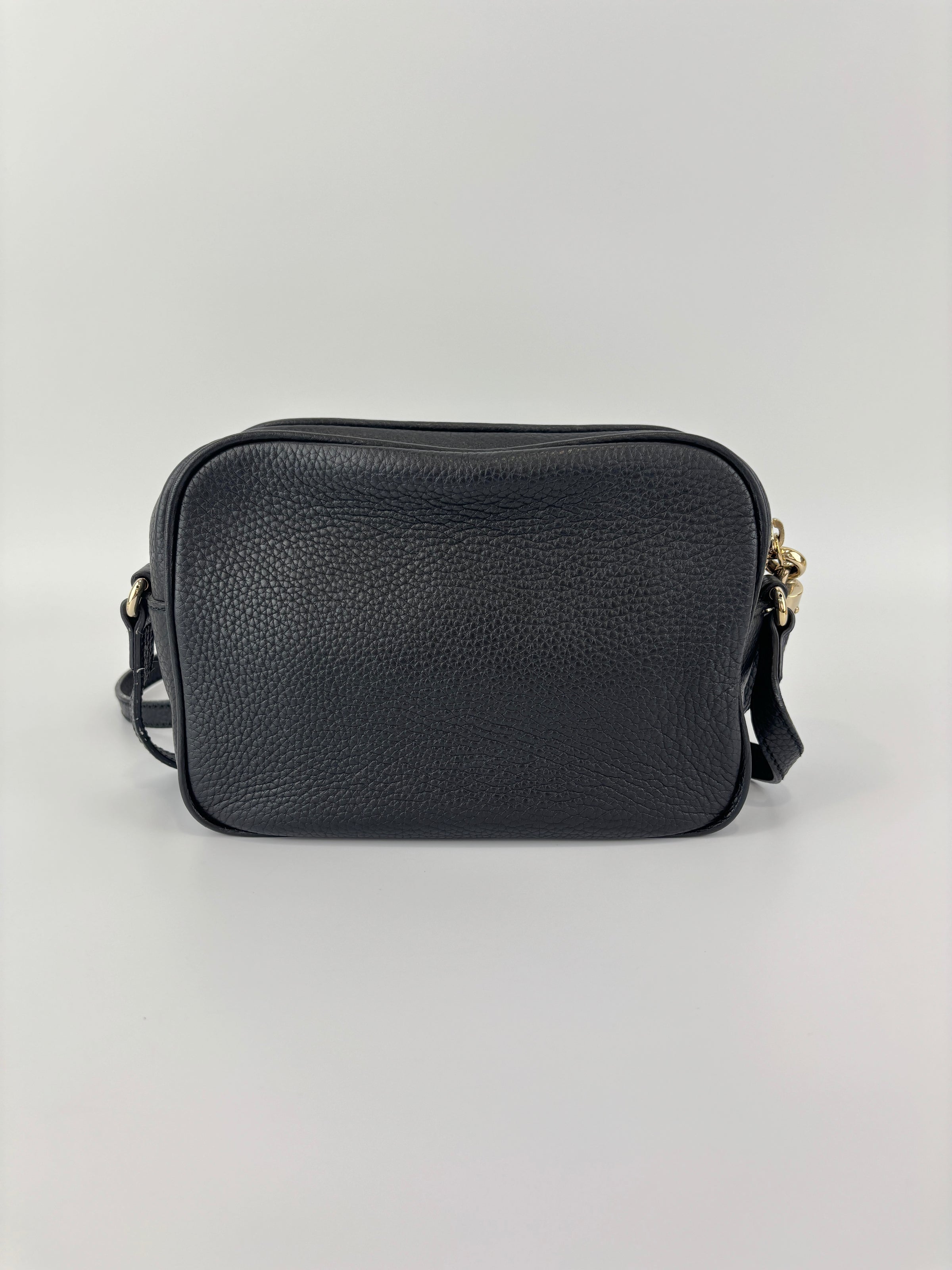 Soho Disco Crossbody Bag Black Pebbled Leather