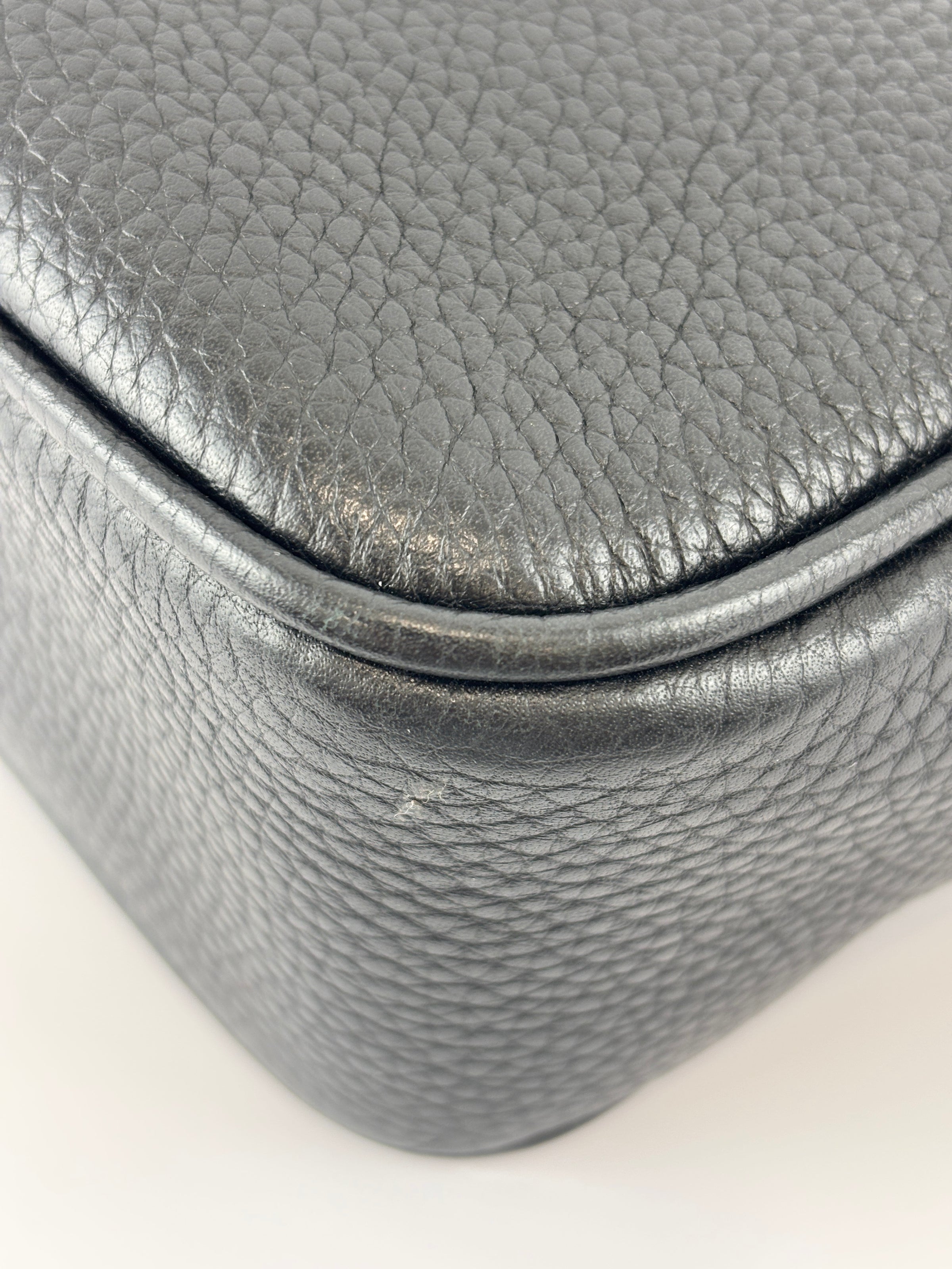 Soho Disco Crossbody Bag Black Pebbled Leather