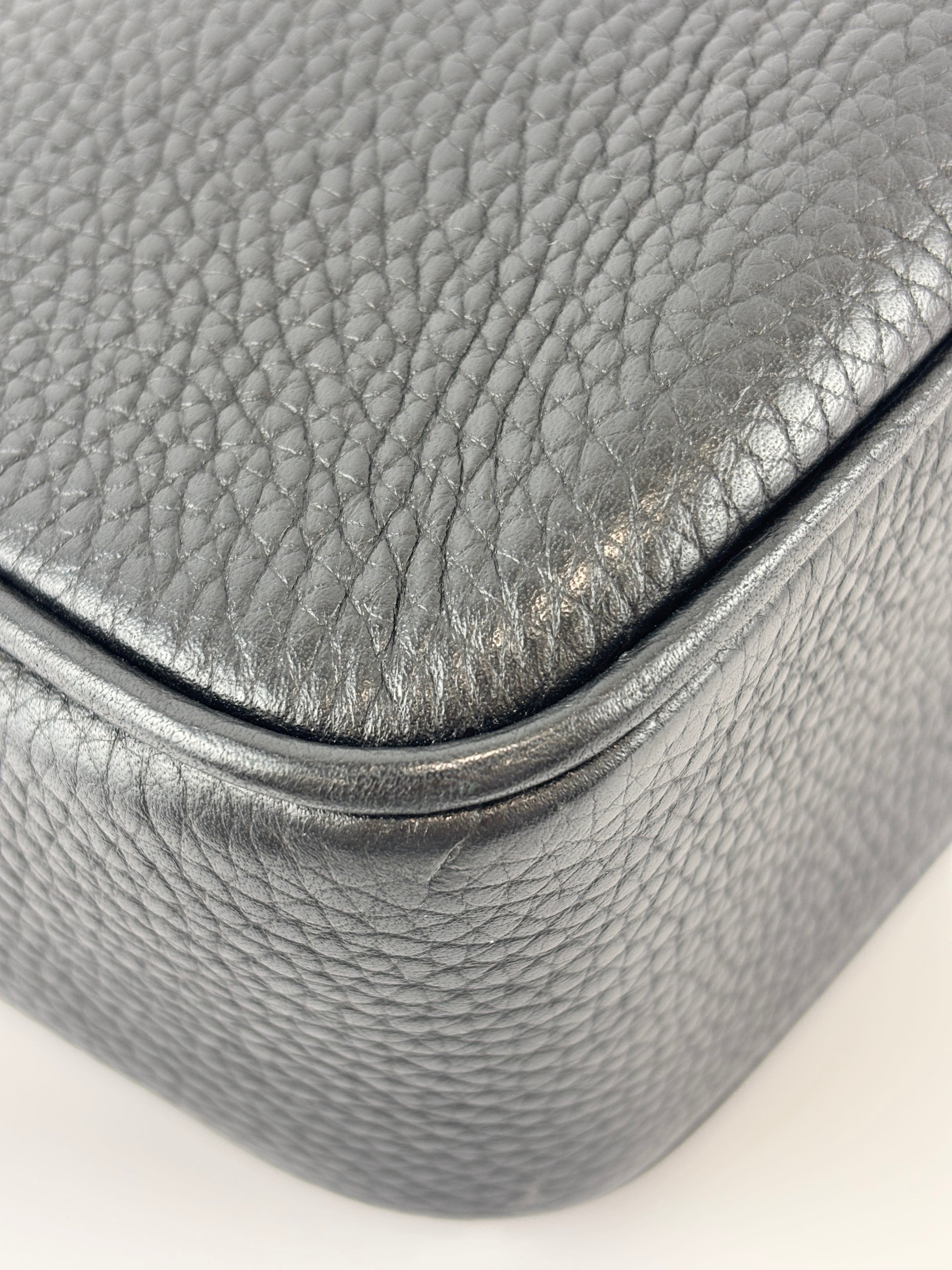 Soho Disco Crossbody Bag Black Pebbled Leather