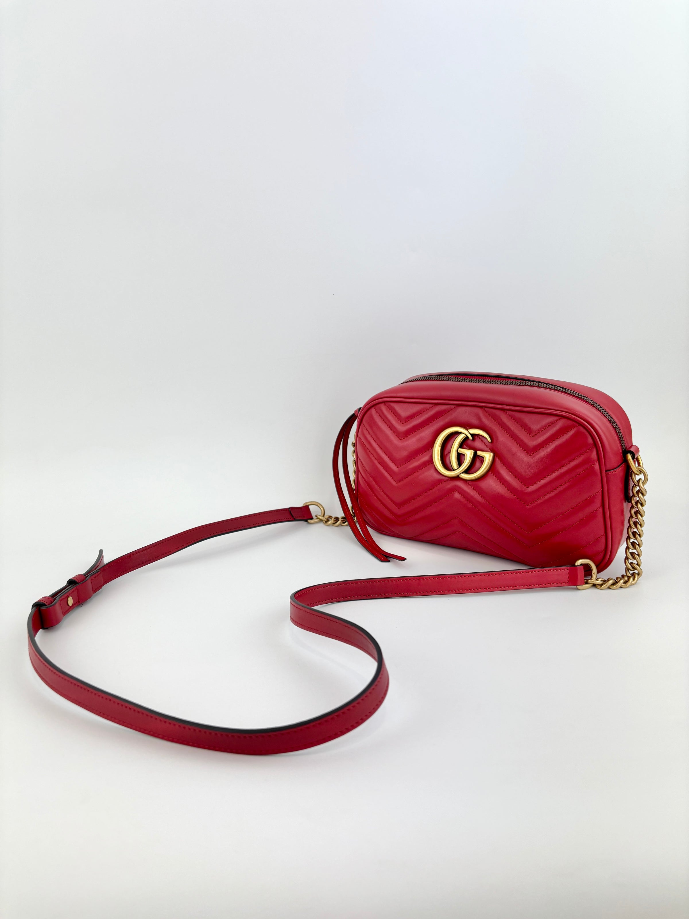 Marmont Red Matelasse Camera Bag 447632 213317