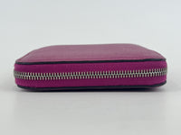 Silk'In Compact Wallet In Epsom And Barenia Calfskin Rose Pourpre-Fauve-Bleu Lin PHW