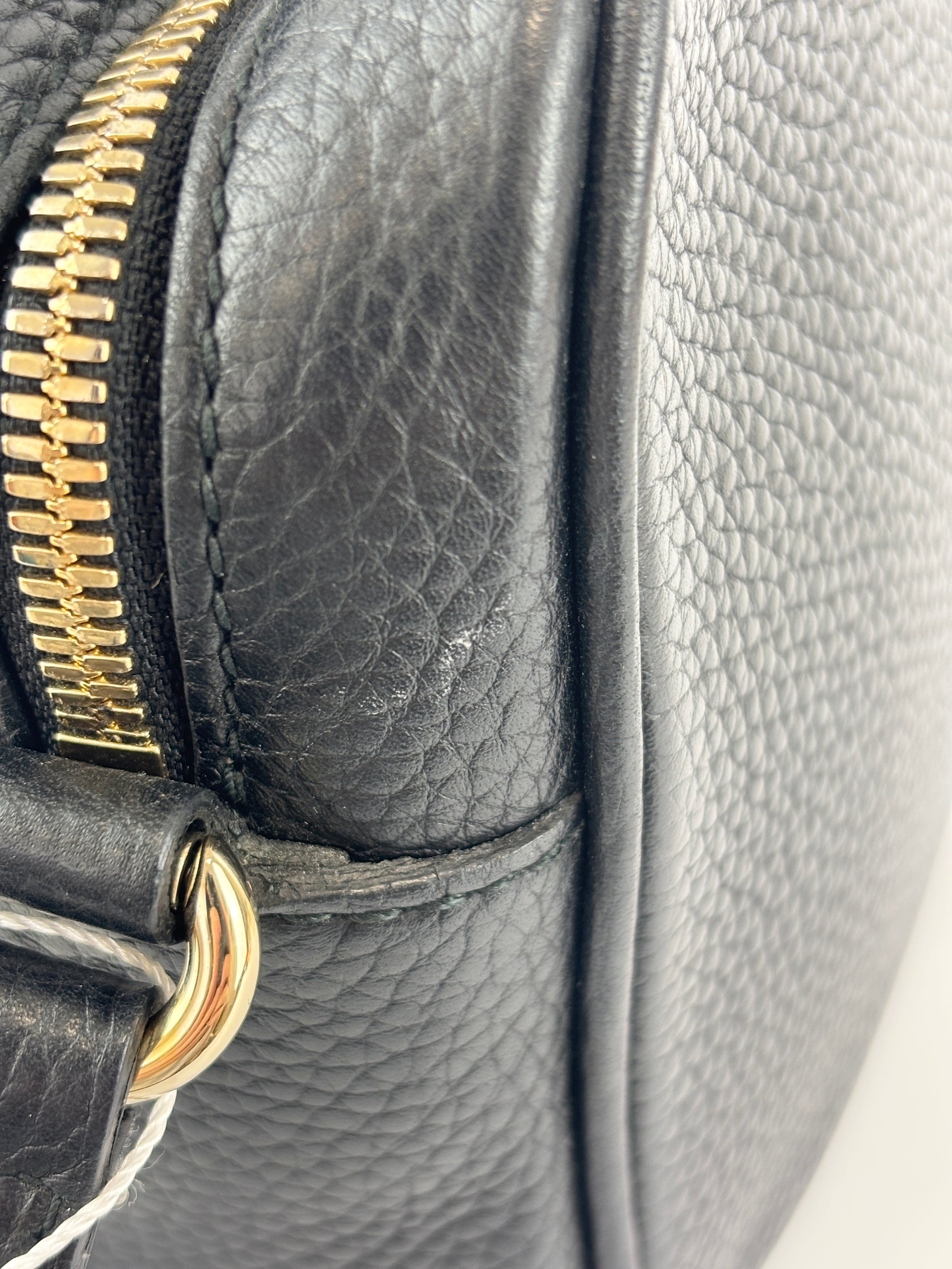 Soho Disco Crossbody Bag Black Pebbled Leather