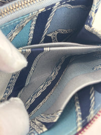 Silk'In Compact Wallet In Epsom And Barenia Calfskin Rose Pourpre-Fauve-Bleu Lin PHW