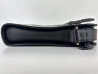 7VA415-70R Men's Black Smooth Leather Messenger Bag