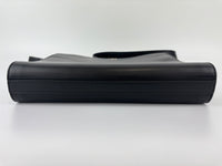 7VA415-70R Men's Black Smooth Leather Messenger Bag