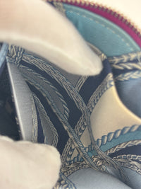 Silk'In Compact Wallet In Epsom And Barenia Calfskin Rose Pourpre-Fauve-Bleu Lin PHW