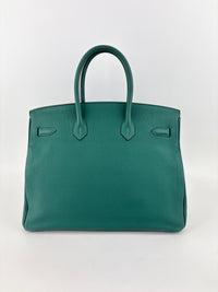 Birkin 35 Malachite Green Togo GHW