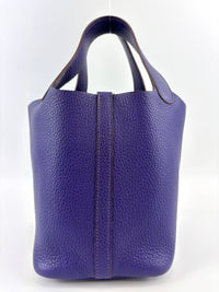 Picotin 18 Iris Clemence Leather PHW